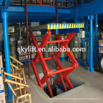 High quality !! electric hydraulic scissor goods lift for warehouse with low price